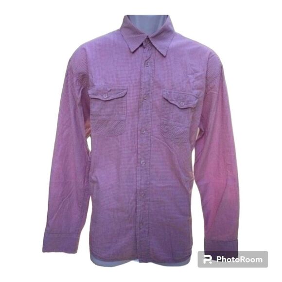 WOLLNER pink plaid dress shirt men size L - Picture 1 of 6